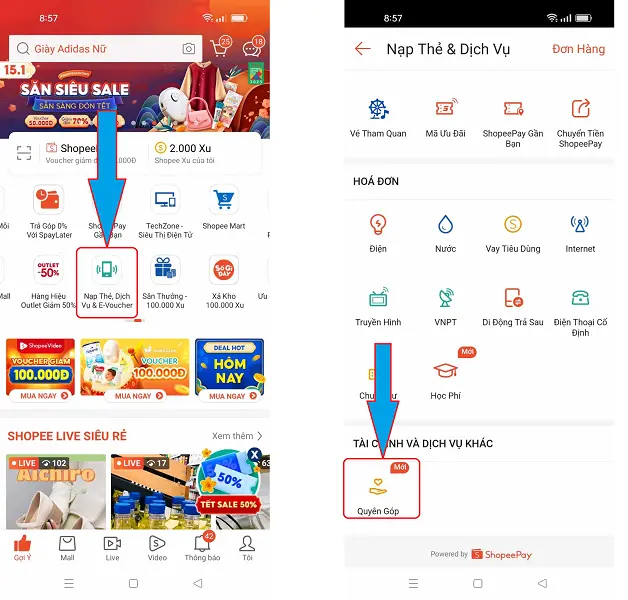 Quyên góp Shopee