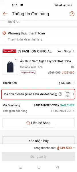 Xuất hóa đơn VAT 2
