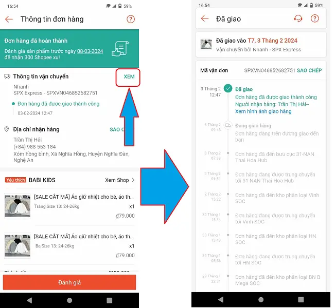 đơn vị vận chuyển Shopee Express 7