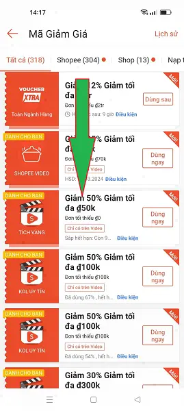 Voucher tích vàng