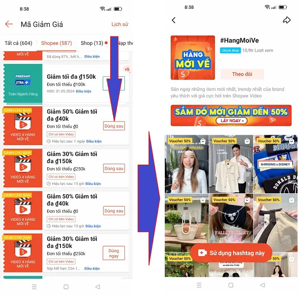 Mã giảm giá Shopee Hàng mới về 2