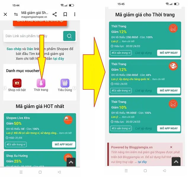 Shopee thời trang 2