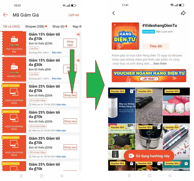 Voucher video shopping week 7