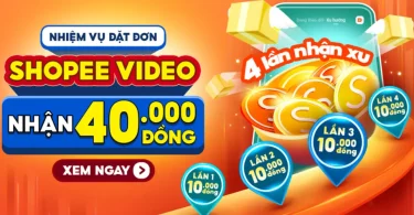 đặt đơn shopee video nhận 40k xu
