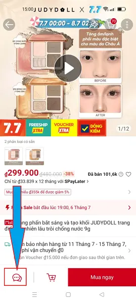 Chat với shop trên Shopee 1
