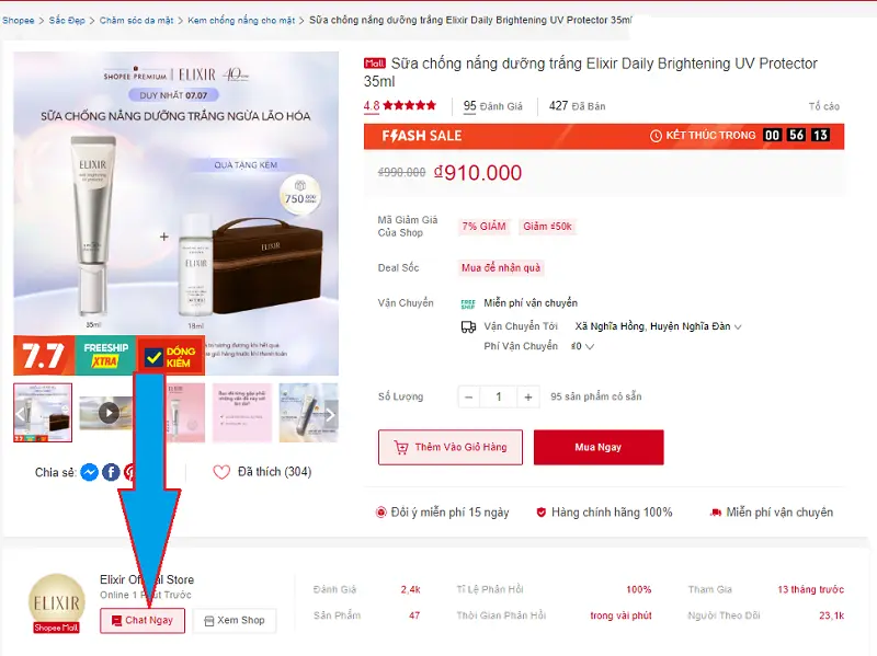 Chat với shop trên Shopee 7