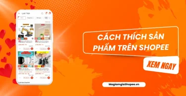 cách thích sản phẩm trên shopee