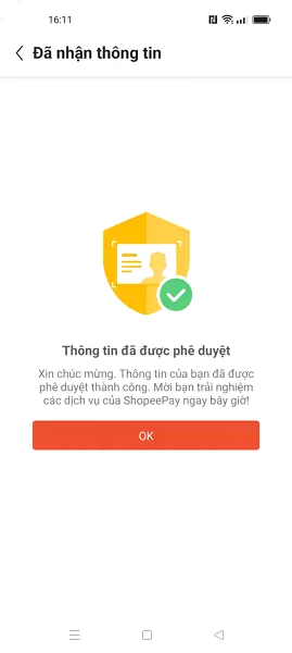 xác minh thông tin ví ShopeePay 9
