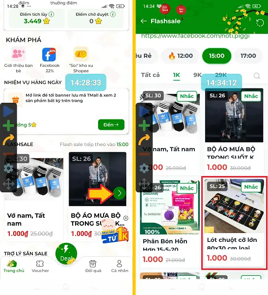 Cách săn hàng 1k