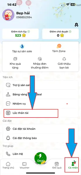 Game lắc thần tài 1