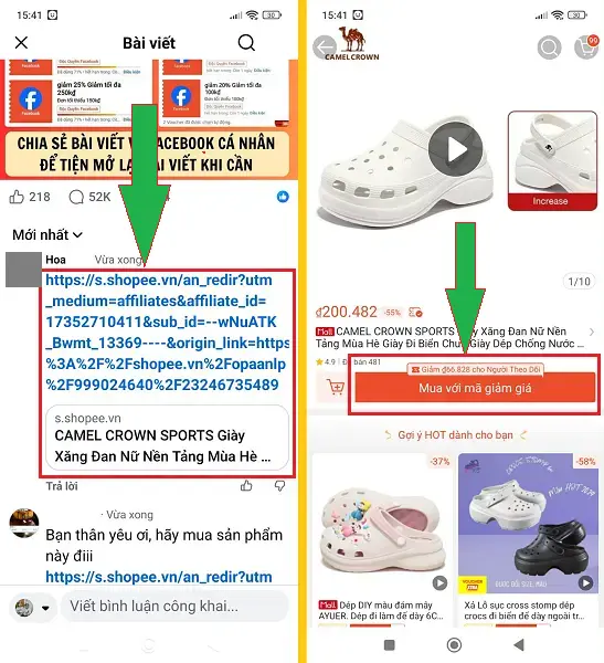 Voucher Shopee facebook 1
